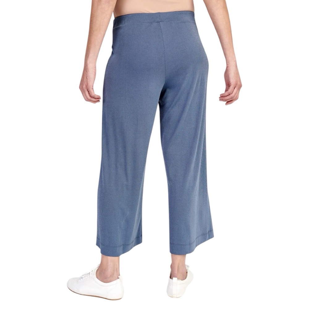Alembika Essential Lounge Pants Blue Mist Cropped Wide Leg Size 5 | US 14-16 NWT - Picture 4 of 12